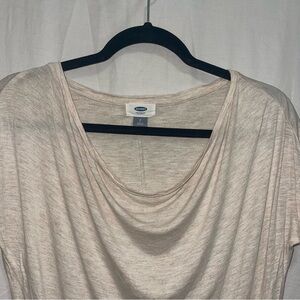 Old Navy Tan Draped Short Sleeve T-Shirt